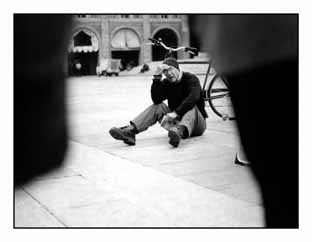 Ferdinando Piva in piazza Maggiore - Bologna                  foto Luca Bolognese